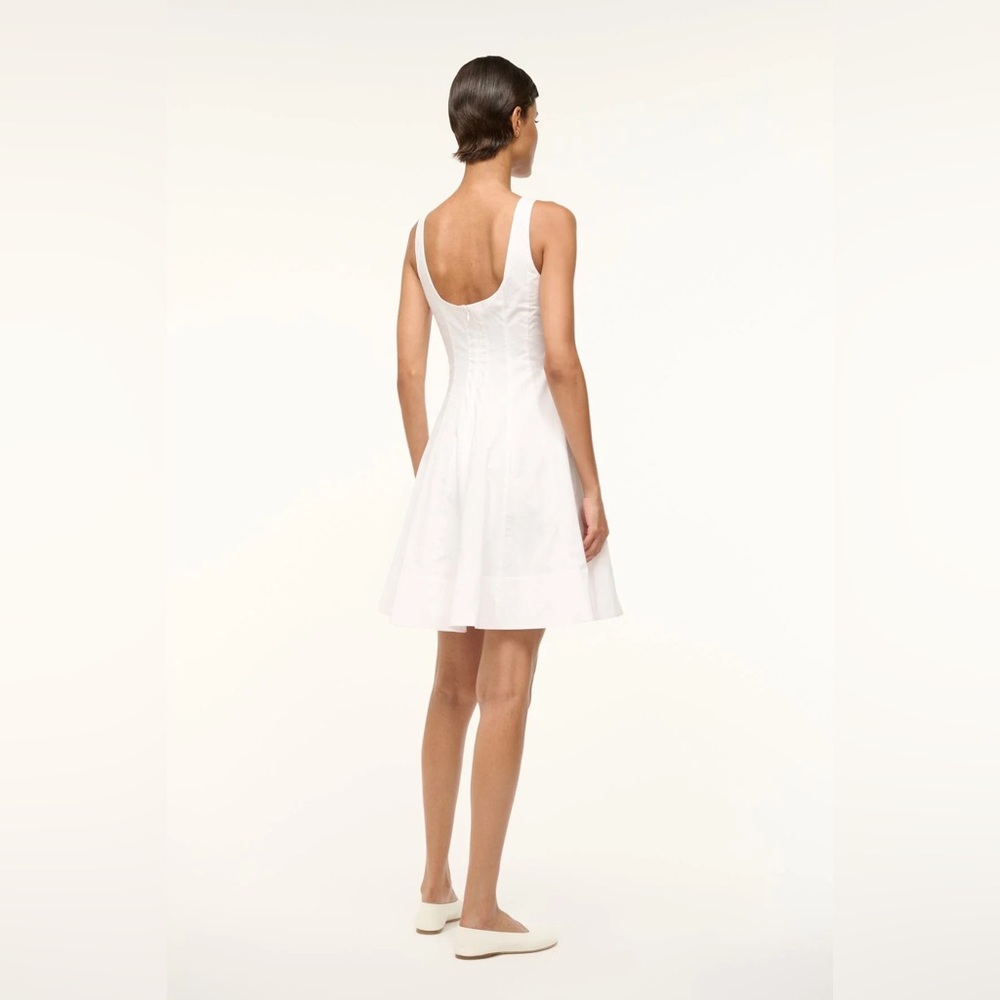 New STAUD MINI WELLS DRESS WHITE - Picture 10 of 14
